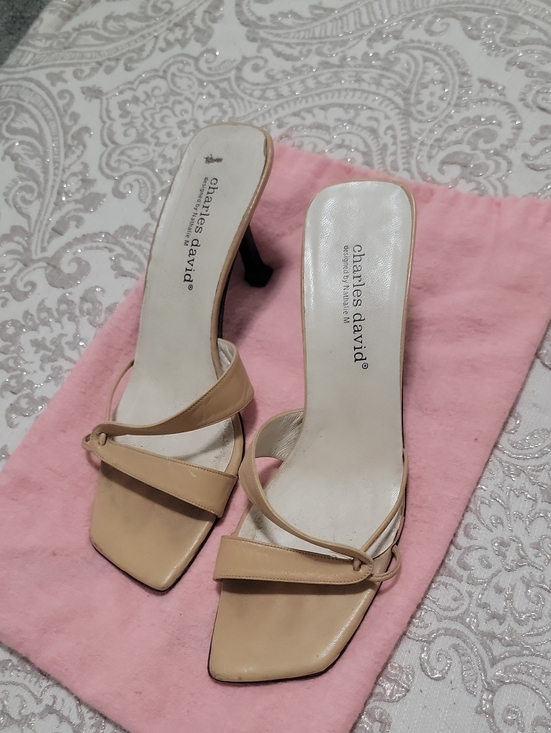 Charles David Shoes - Charles David Beige Strappy Heeled Sandals